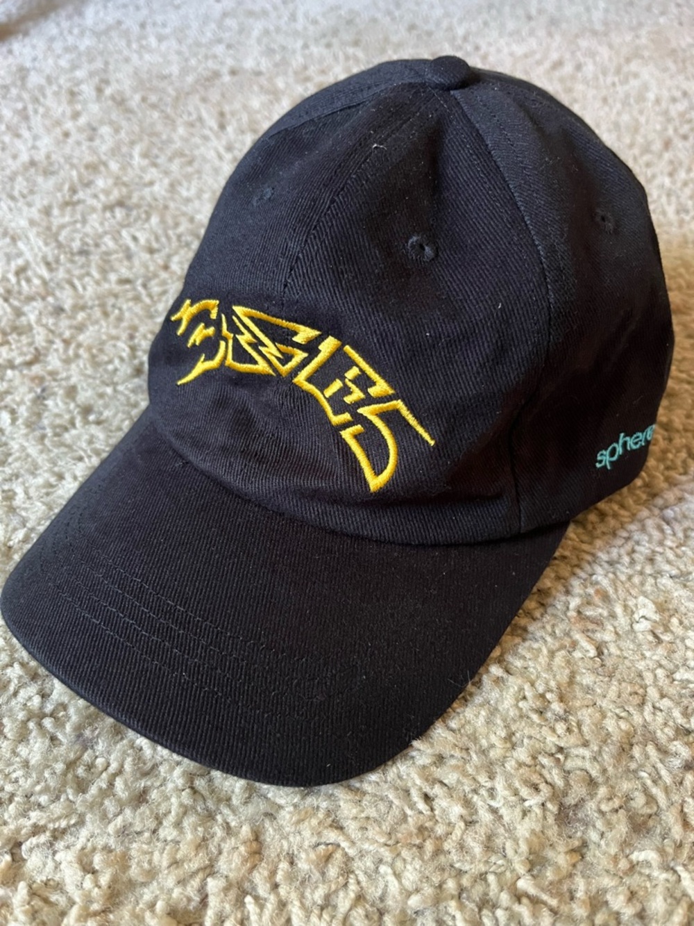 The Eagles Live at the Sphere VIP Black Baseball Cap with Yellow Logo